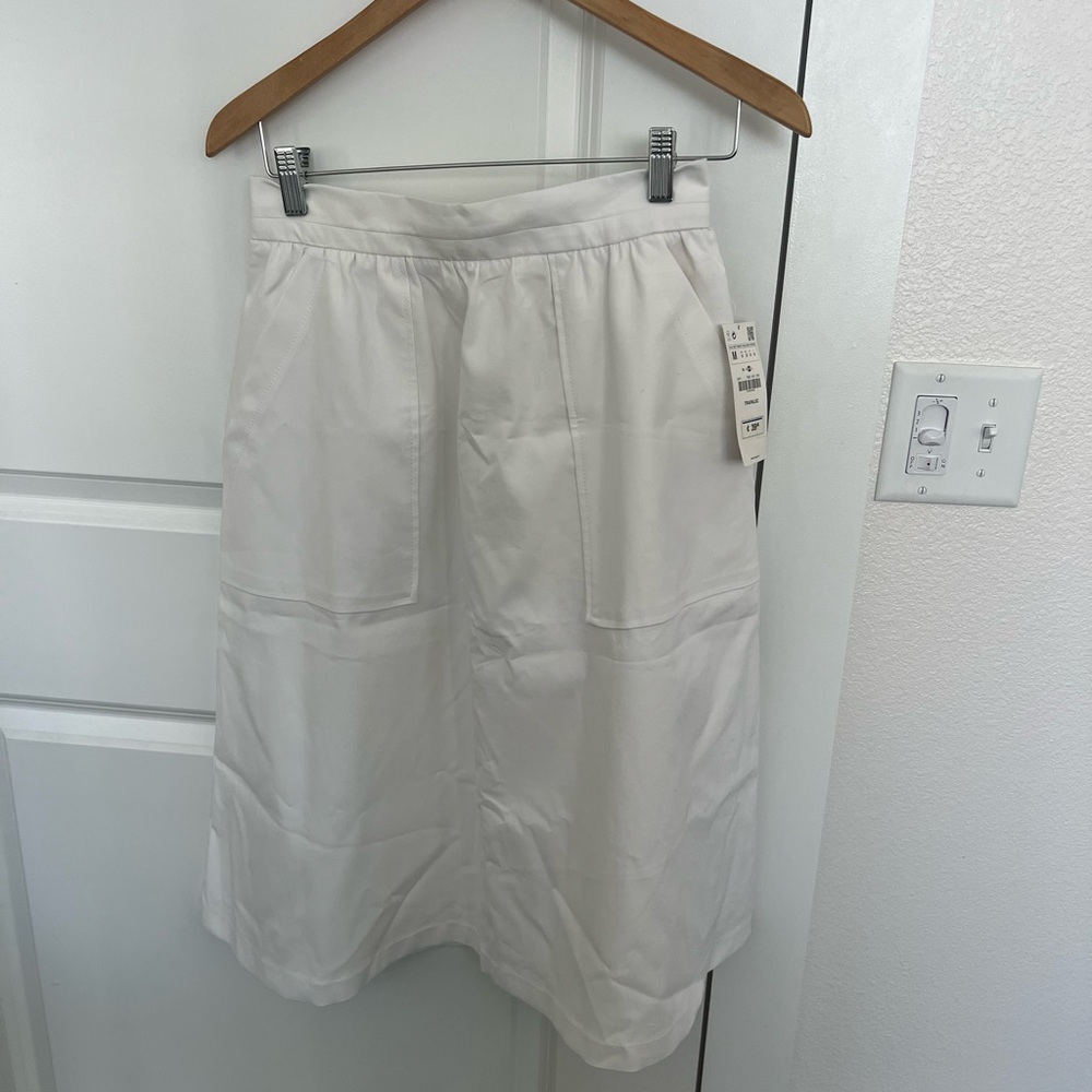 Zara White Midi Skirt